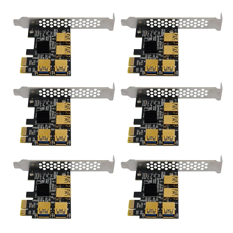 6 PCS PCI Express 1 To 4 Riser Card PCI-E 1X To Pcie USB 3.0 Adapter Port Multiplier Miner Card For BTC Bitcoin Mining
6 PCS PCI Express 1 To 4 Riser Card PCI-E 1X To Pcie USB 3.0 Adapter Port Multiplier Miner Card For BTC Bitcoin Mining