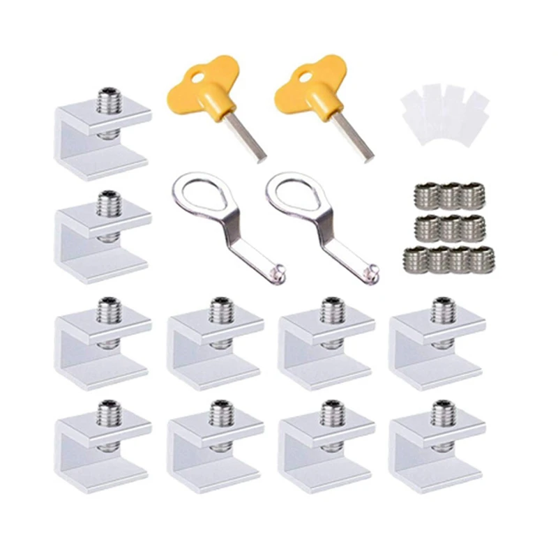 Регулируемые раздвижные оконные замки, стоп-замки из алюминиевого сплава для дверей и рамок, Детские замки для окон с ключами, 30 шт.
Регулируемые раздвижные оконные замки, стоп-замки из алюминиевого сплава для дверей и рамок, Детские замки для окон с ключами, 30 шт.