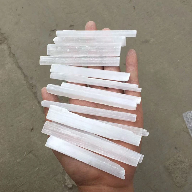 1PC Natural Selenite Crystal Stick Irregular Shaped Plaster Stick White Quartz Rough Minerals Specimen Point Healing Stone
1PC Natural Selenite Crystal Stick Irregular Shaped Plaster Stick White Quartz Rough Minerals Specimen Point Healing Stone