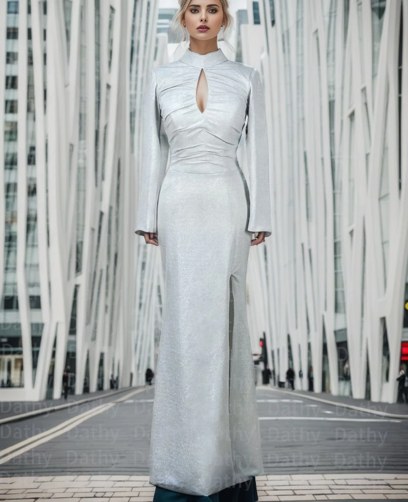 Dathy Grey Sexy Chest Hollowed-out Long Sleeve Slit Floor-Length Dress Luxury 2023 Gala Dress
Dathy Grey Sexy Chest Hollowed-out Long Sleeve Slit Floor-Length Dress Luxury 2023 Gala Dress