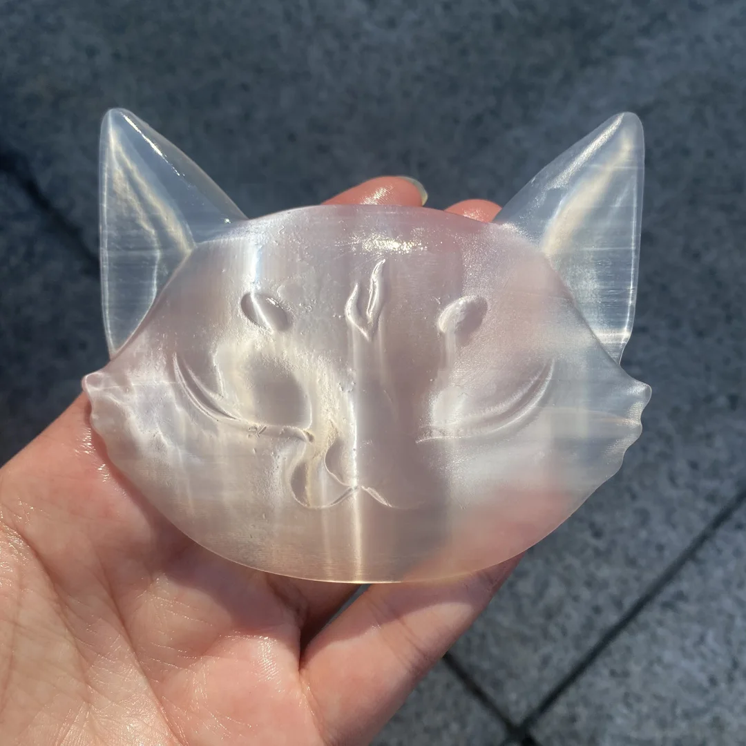 Beautiful Natural Crystal Healing Stone Crafts White Selenite Statue Cavring Cat Home Decorations Mineral Gift
Beautiful Natural Crystal Healing Stone Crafts White Selenite Statue Cavring Cat Home Decorations Mineral Gift