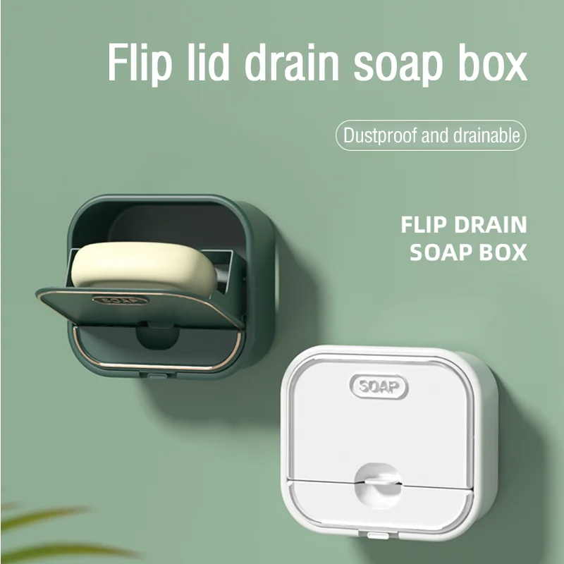 Bathroom with Cover Dustproof Drain Soap Shelf Bathroom Accessories Set Punch-Free Wall-Mounted Waterproof Soap Dish Holder
Bathroom with Cover Dustproof Drain Soap Shelf Bathroom Accessories Set Punch-Free Wall-Mounted Waterproof Soap Dish Holder