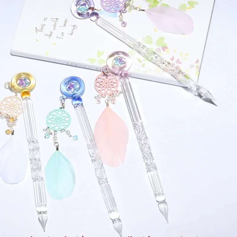 1 Pc Multi-color Glass Drip Pen Antique Glass Dip Pen Signature Filled Ink Pen Crystal Writing Student Office Supplies Gift Pen
1 Pc Multi-color Glass Drip Pen Antique Glass Dip Pen Signature Filled Ink Pen Crystal Writing Student Office Supplies Gift Pen