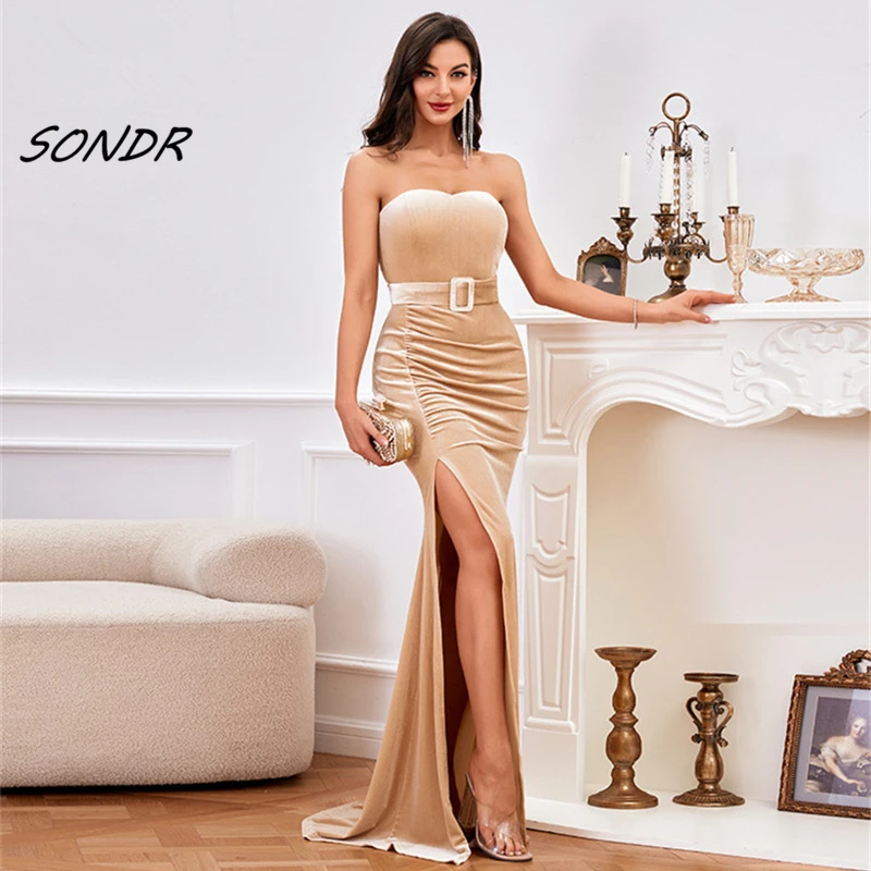 Strapless Velvet Maxi Dress 2022 Sexy Party Night Strapless Dress for Women Summer
Strapless Velvet Maxi Dress 2022 Sexy Party Night Strapless Dress for Women Summer