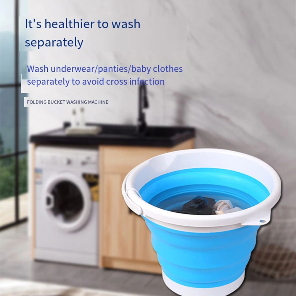 

Folding Washing Machine For Clothes With Dryer Bucket Washing For Socks Underwear Mini Washing Machine With Drying Centrifuge