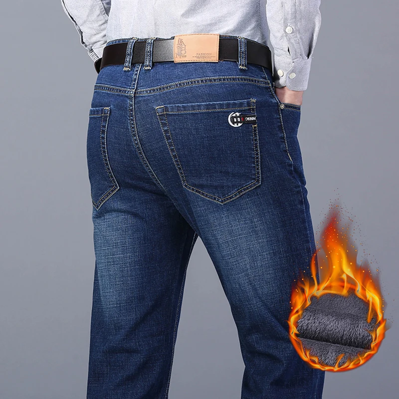 Джинсы мужские флисовые стрейчевые, классические брюки из денима стрейч в повседневном и деловом стиле, плотная теплая брендовая одежда 
Джинсы мужские флисовые стрейчевые, классические брюки из денима стрейч в повседневном и деловом стиле, плотная теплая брендовая одежда