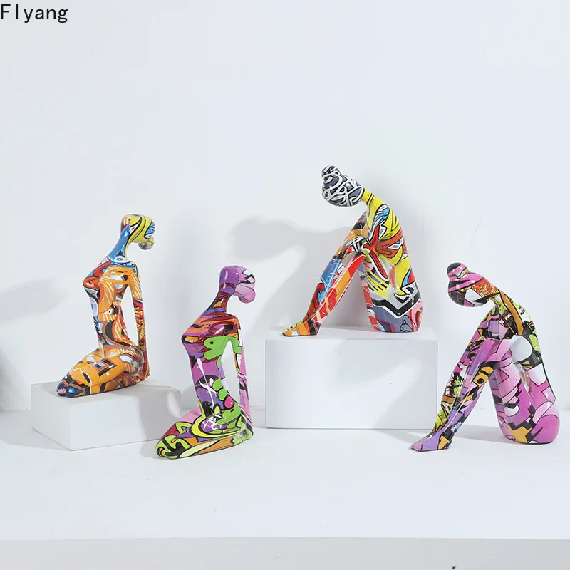 European and American modern minimalist yoga girl statue bedroom study porch color character resin crafts home decor figurine
European and American modern minimalist yoga girl statue bedroom study porch color character resin crafts home decor figurine