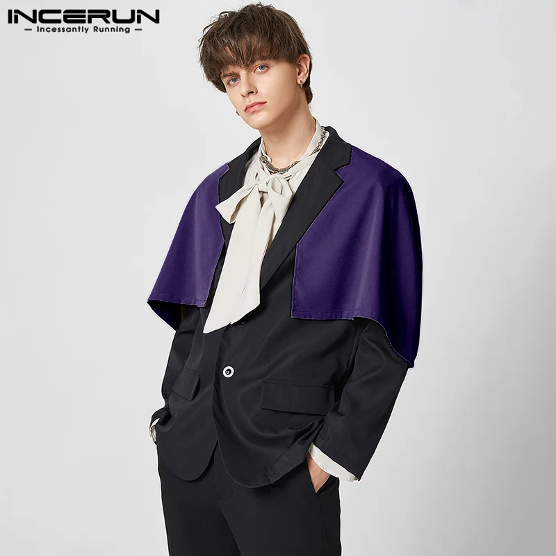Fashion Casual Style Tops INCERUN Men's Patchwork Color Contrast Cape Design Suit Coats Leisure Loose Male Hot Sale Blazer S-5XL
Fashion Casual Style Tops INCERUN Men's Patchwork Color Contrast Cape Design Suit Coats Leisure Loose Male Hot Sale Blazer S-5XL