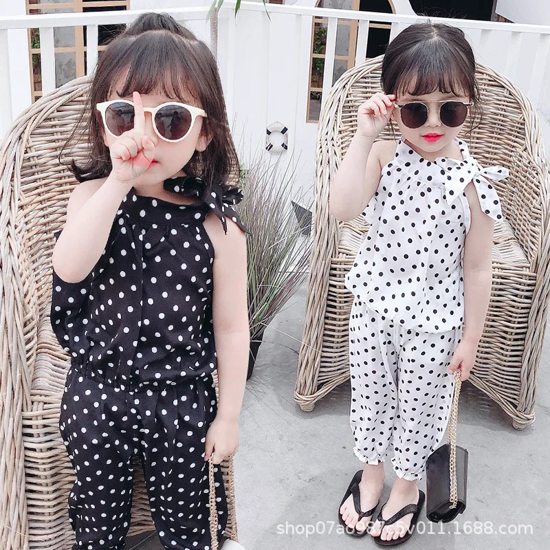 2PCS Baby Girls Clothing Sets Summer Sleeveless Polka Dot Kids Girls Clothes Chiffon Shirts+Pants Outfits Children Casual Suits
2PCS Baby Girls Clothing Sets Summer Sleeveless Polka Dot Kids Girls Clothes Chiffon Shirts+Pants Outfits Children Casual Suits