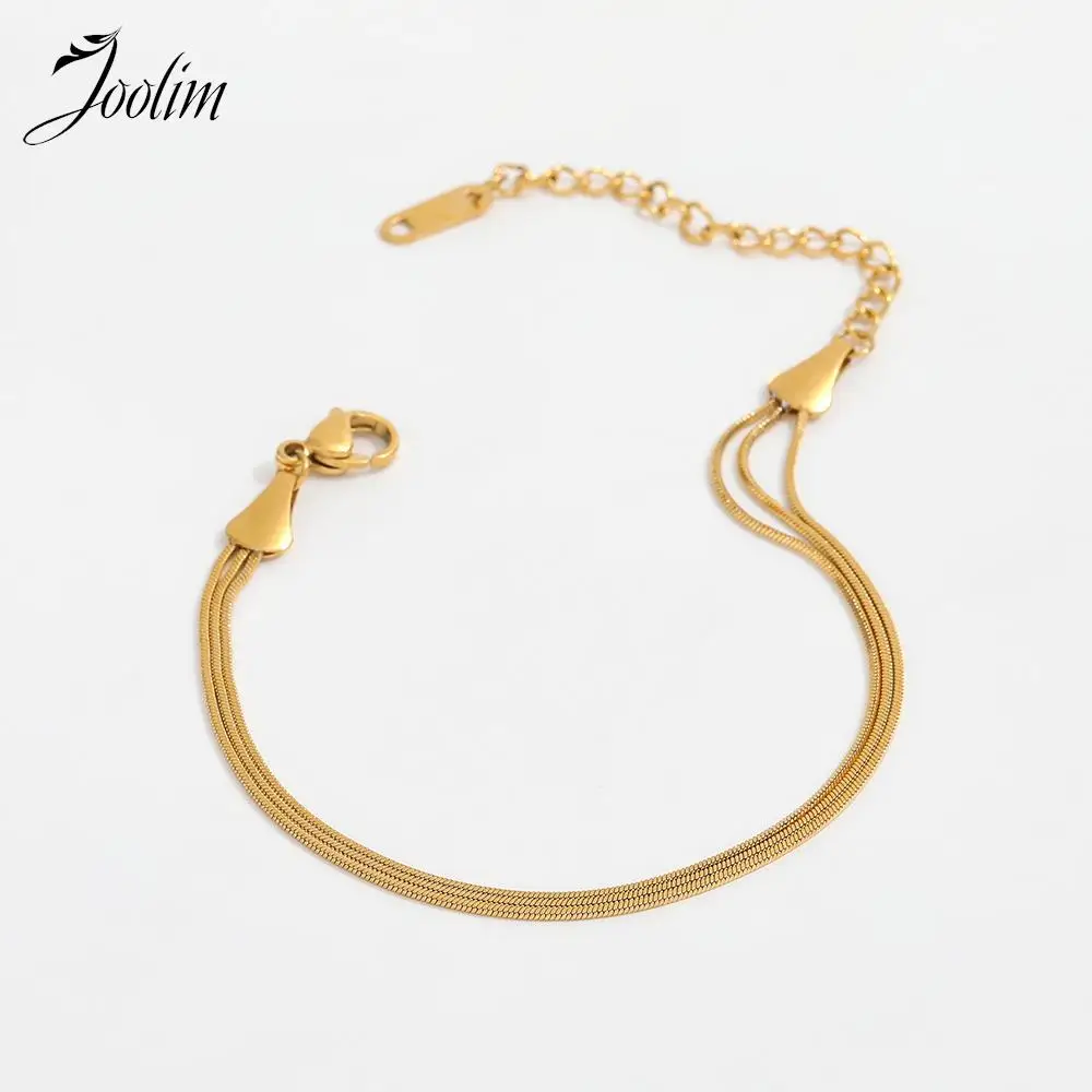 Joolim Jewelry High End PVD Wholesale Non Tarnish Dropshipping Fashion Simple Multi-layer Stainless Steel Bracelet for Women
Joolim Jewelry High End PVD Wholesale Non Tarnish Dropshipping Fashion Simple Multi-layer Stainless Steel Bracelet for Women