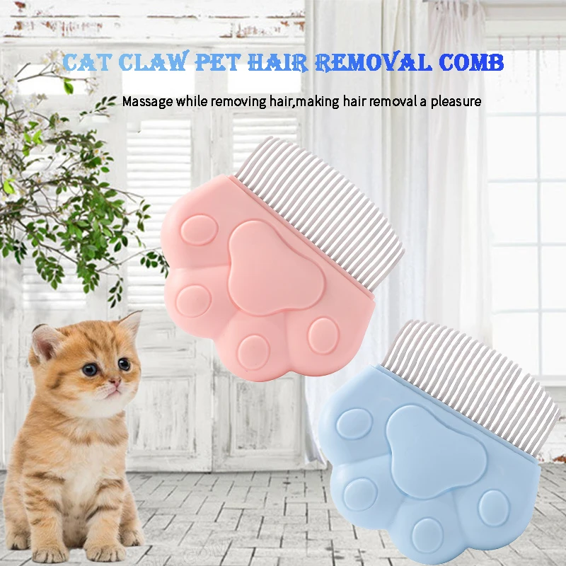 

New Pet Dog Cat Detangling Combs Hair Remover Brush Massage Soft Needle Comb Kitten Grooming Shedding Tools Pets Supplies