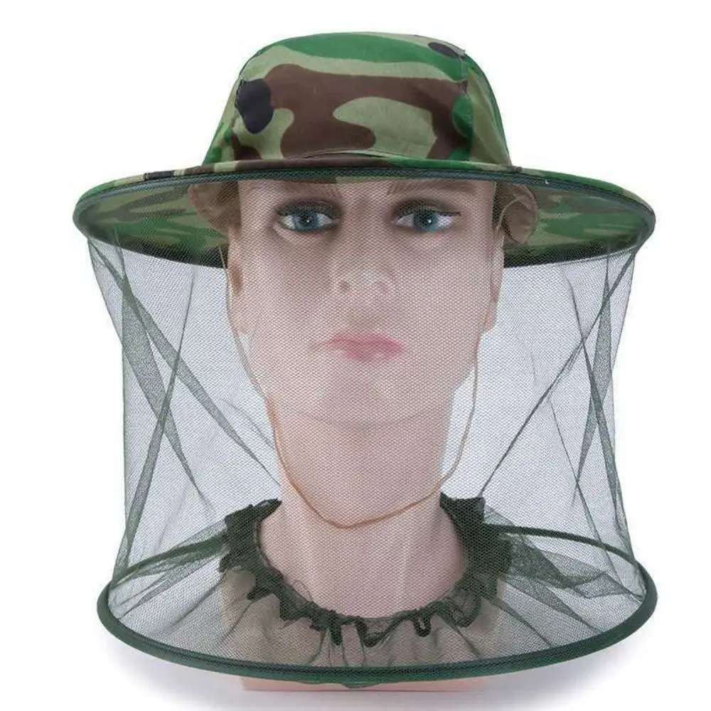 

Камуфляжная шляпа с вуалью, Уличное оборудование, сетчатая шляпа от комаров и насекомых, шляпа с москитной сеткой, шляпа от солнца для рыбалки и активного отдыха