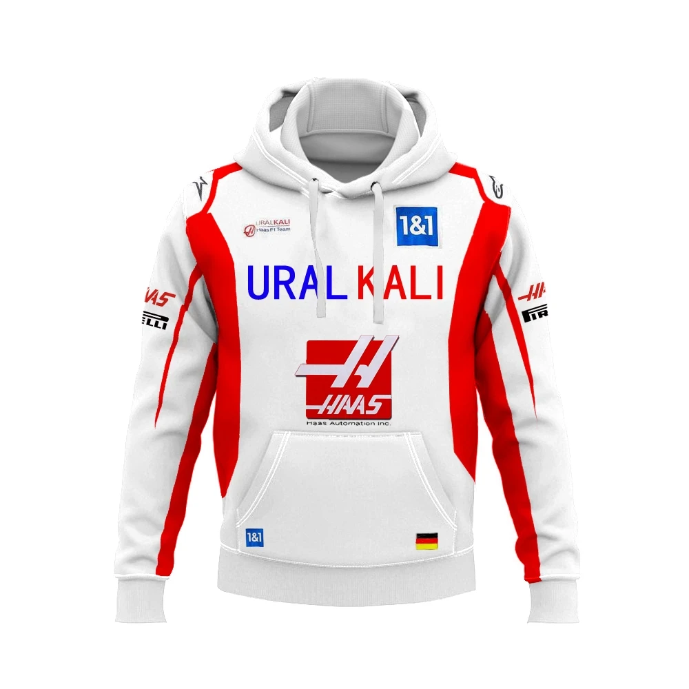 2022 Hot Selling F1 Formula One Haas Team Red Zip Hoodie Men's and Women's Racing Extreme Sports Lovers Harajuku Pullover
2022 Hot Selling F1 Formula One Haas Team Red Zip Hoodie Men's and Women's Racing Extreme Sports Lovers Harajuku Pullover
