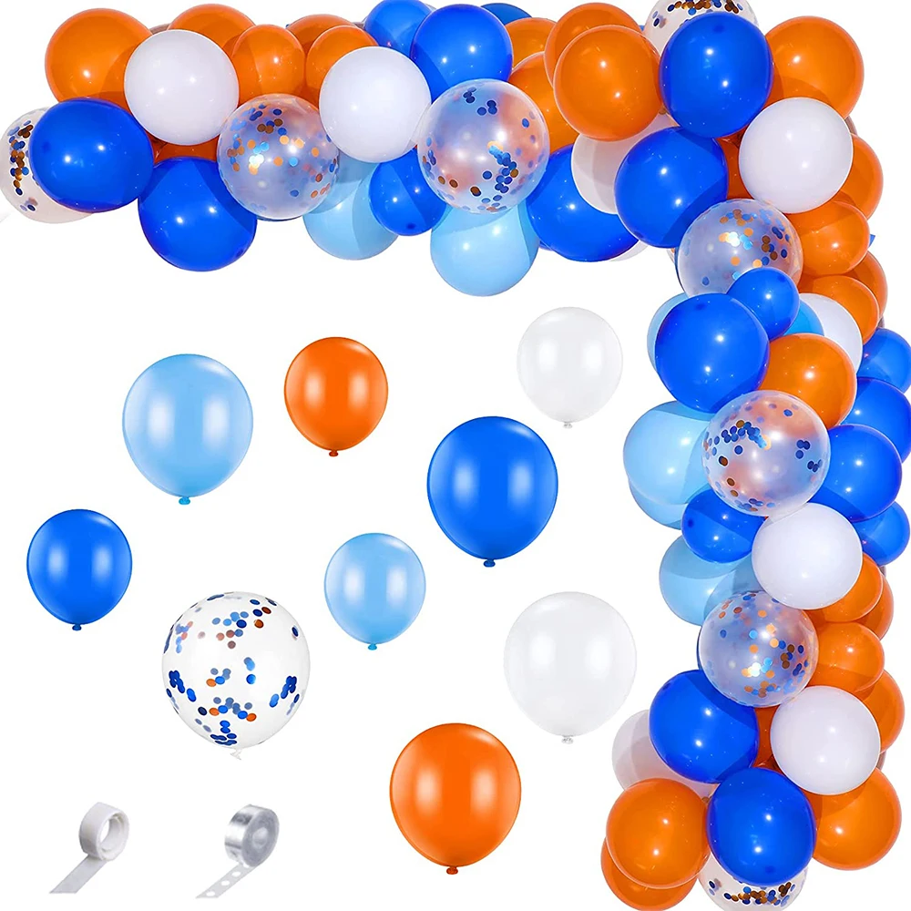 122pcs Blue Orange Balloons Garland Kit White Orange Blue Confetti Latex Balloon Arch Kids Baby Shower Birthday Party Decoration
122pcs Blue Orange Balloons Garland Kit White Orange Blue Confetti Latex Balloon Arch Kids Baby Shower Birthday Party Decoration