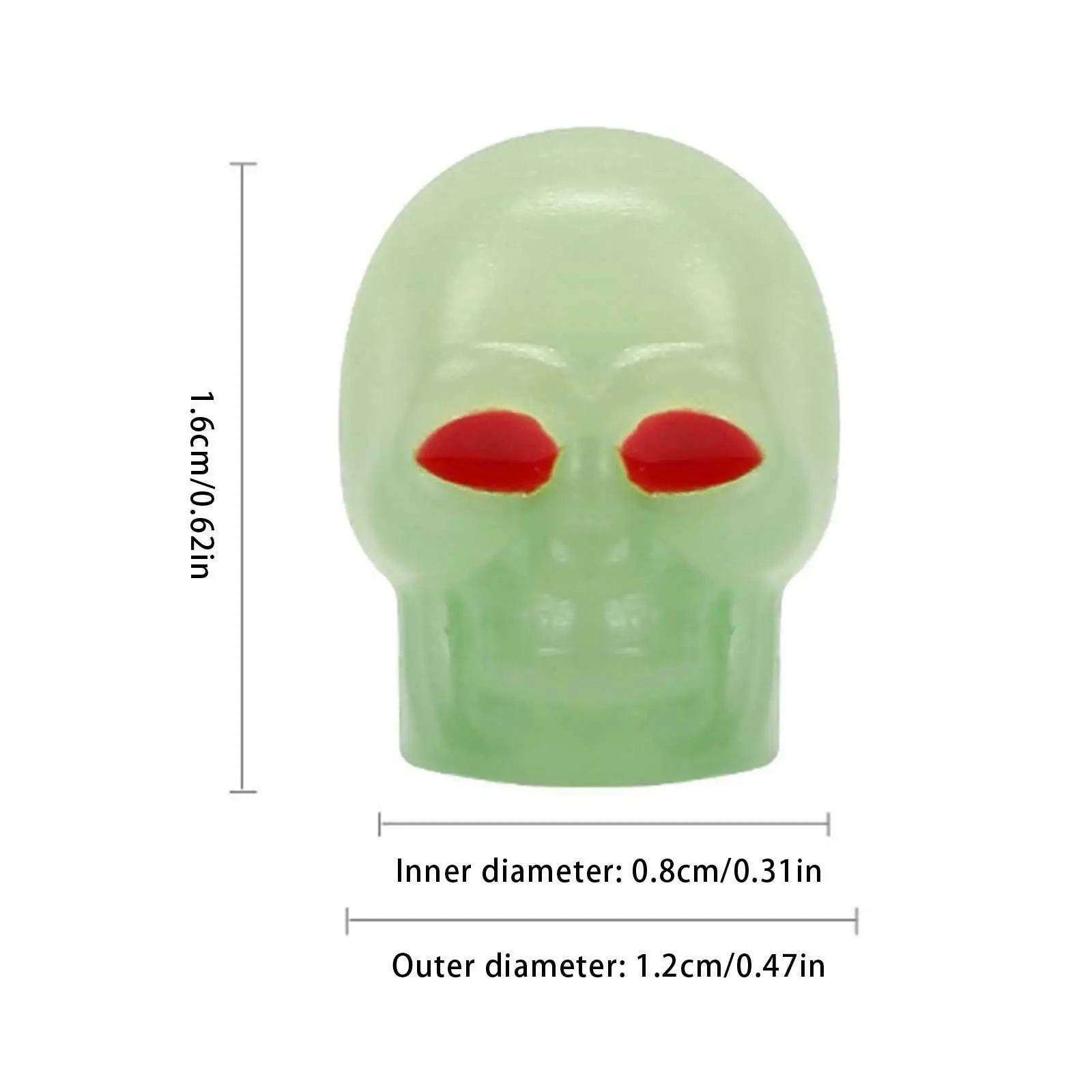4pc Skull Tire Valve Cap Luminous Car Wheel Prank Dust Cover Glow In The Dark Blue/Green/Red Luminous Universal Vehicle
4pc Skull Tire Valve Cap Luminous Car Wheel Prank Dust Cover Glow In The Dark Blue/Green/Red Luminous Universal Vehicle