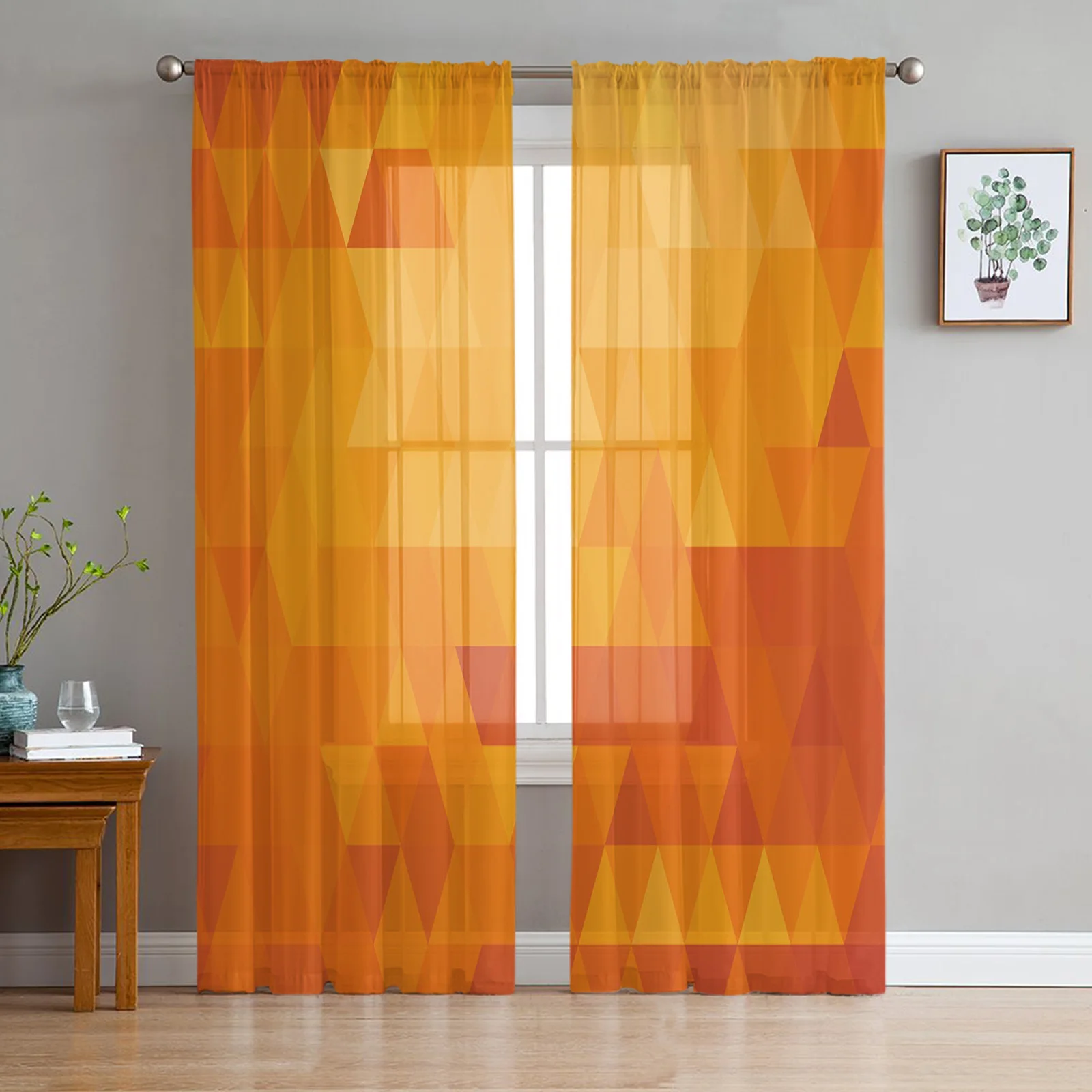 Triangle Geometry Orange Tulle Curtains For Living Room Bedroom Transparent Tulle Curtains Window Drapes Sheer Curtain
Triangle Geometry Orange Tulle Curtains For Living Room Bedroom Transparent Tulle Curtains Window Drapes Sheer Curtain