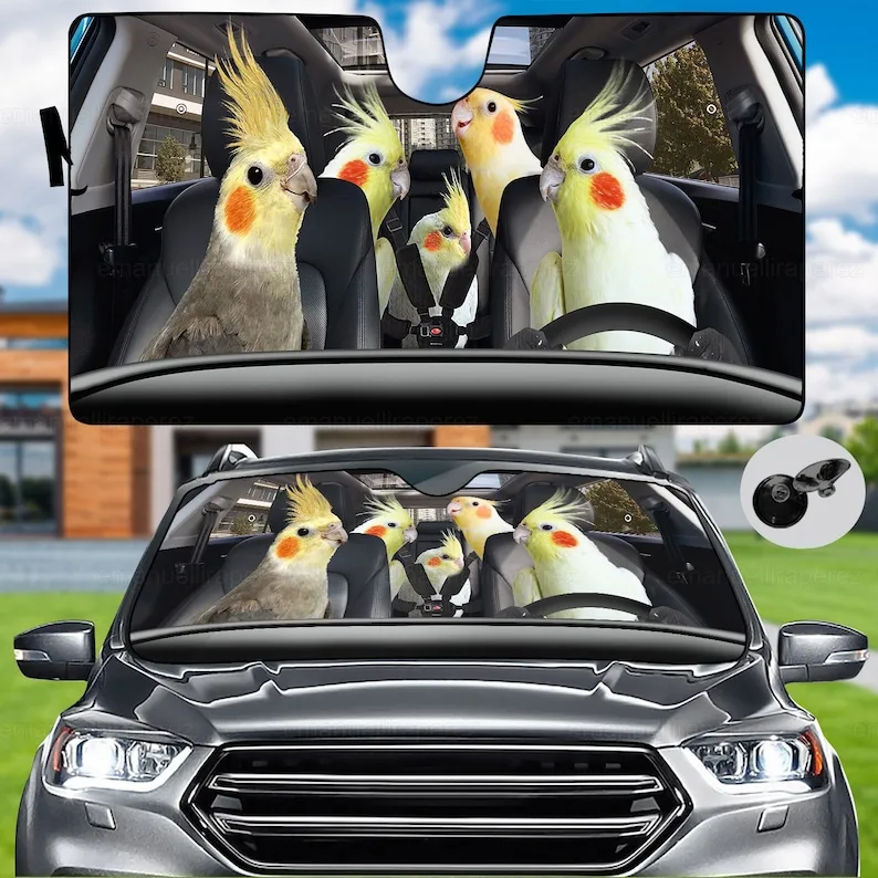 Parrot Family Car Sun Shade, Parrot Auto SunShade, Parrot Car Decoration, Parrot Windshield Sunshade, Bird Car Gifts, Bird Car S
Parrot Family Car Sun Shade, Parrot Auto SunShade, Parrot Car Decoration, Parrot Windshield Sunshade, Bird Car Gifts, Bird Car S
