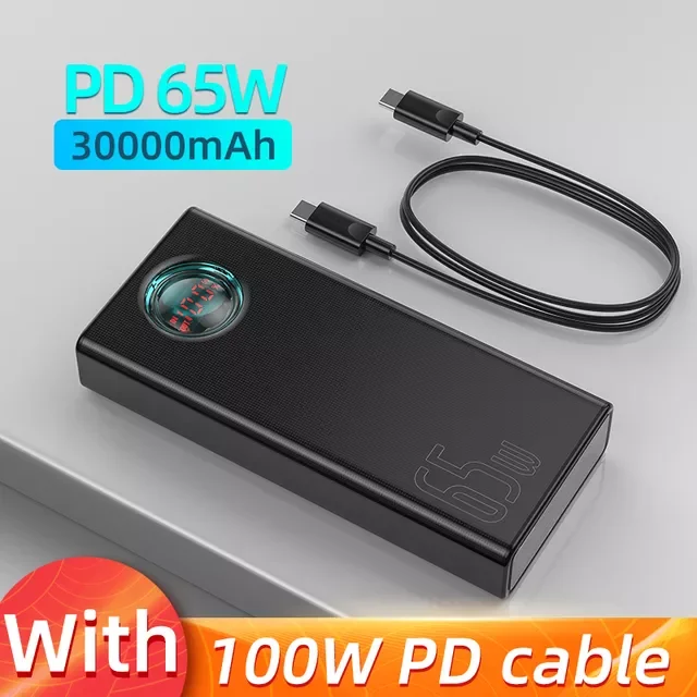 2023New NEW 65W Power Bank 30000mAh PD Quick Charging Powerbank Portable External fast Charger For phone Tablet For Xiaomi 
2023New NEW 65W Power Bank 30000mAh PD Quick Charging Powerbank Portable External fast Charger For phone Tablet For Xiaomi