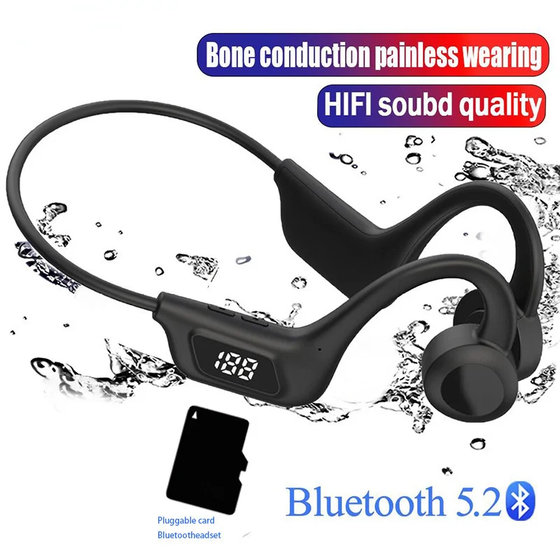 Bone Conduction Earphones Wireless Bluetooth 5.2 Waterproof Sports Headphones Noise Reduction Headsets Mic MP3 Support SD Card
Bone Conduction Earphones Wireless Bluetooth 5.2 Waterproof Sports Headphones Noise Reduction Headsets Mic MP3 Support SD Card
