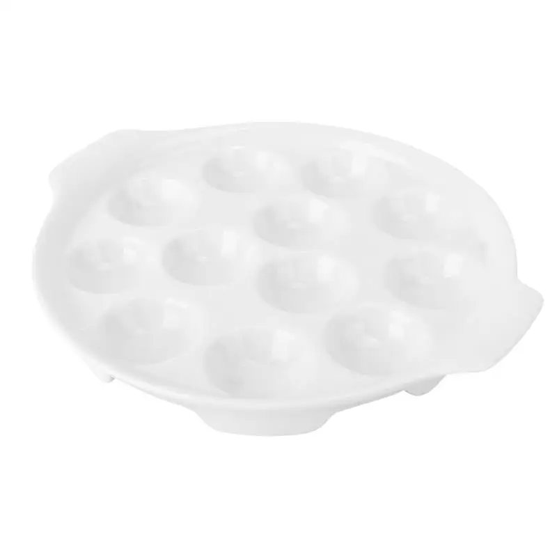 1Pc Snail Dish Serving Plate French Escargot Dish Snail Plate Ceramic Escargot Pans Escargot Cooking Tray 23x20.5cm
1Pc Snail Dish Serving Plate French Escargot Dish Snail Plate Ceramic Escargot Pans Escargot Cooking Tray 23x20.5cm