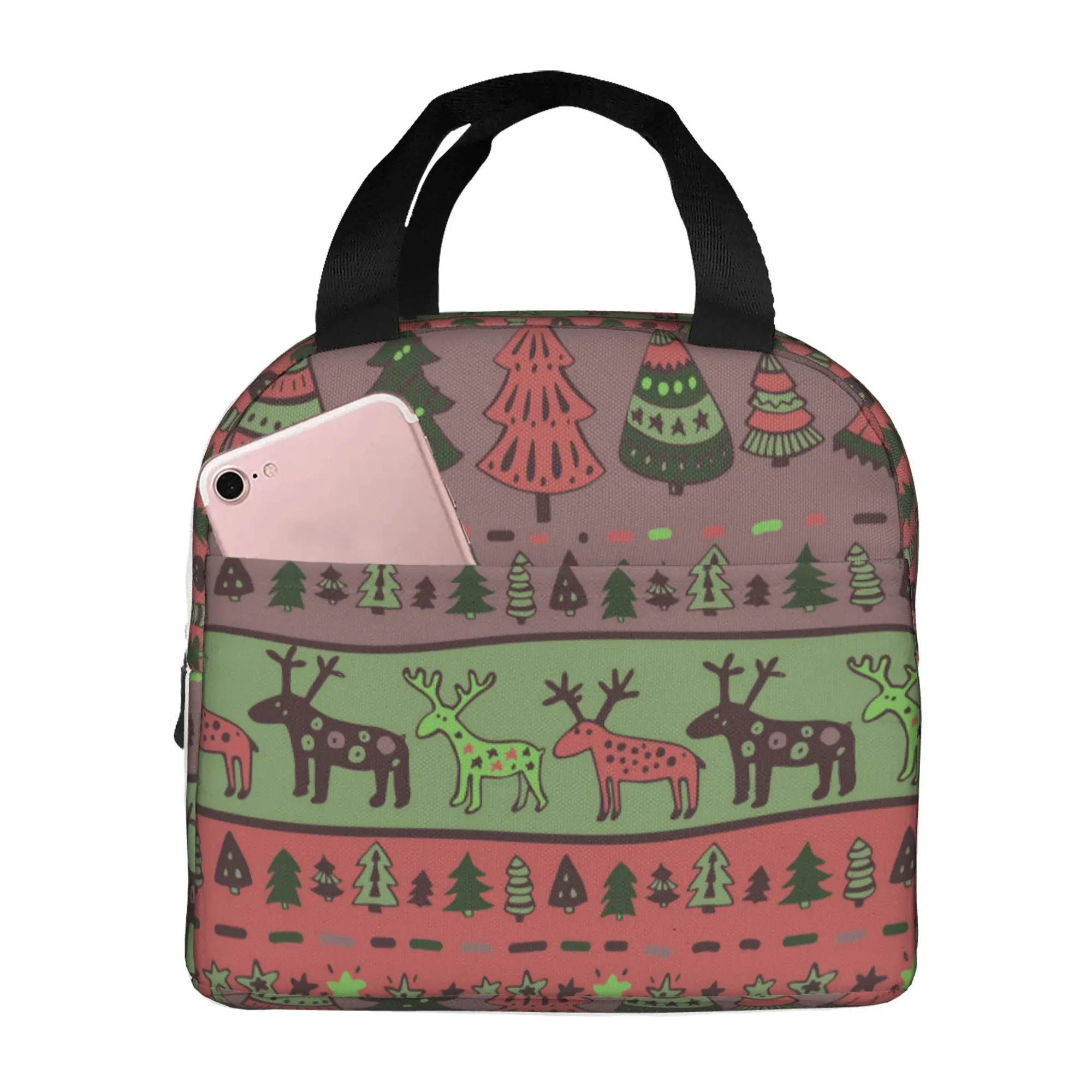 Christmas Deers And Trees Lunch Bag Insulated Lunch Box Multi-functional Lunch Tote Bags Reusable Thermal Cooler Bag
Christmas Deers And Trees Lunch Bag Insulated Lunch Box Multi-functional Lunch Tote Bags Reusable Thermal Cooler Bag
