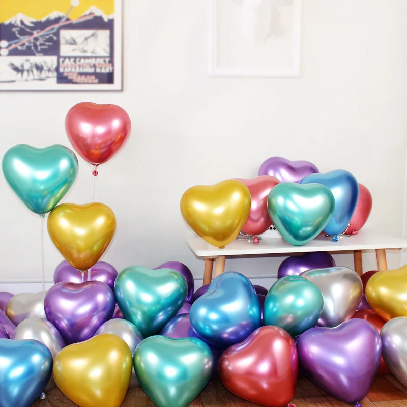 50pcs 2.2g Metal Balloon Birthday Party Row Scene Layout Love-shaped Metallic Balloons To Express Wedding Room Decoration
50pcs 2.2g Metal Balloon Birthday Party Row Scene Layout Love-shaped Metallic Balloons To Express Wedding Room Decoration