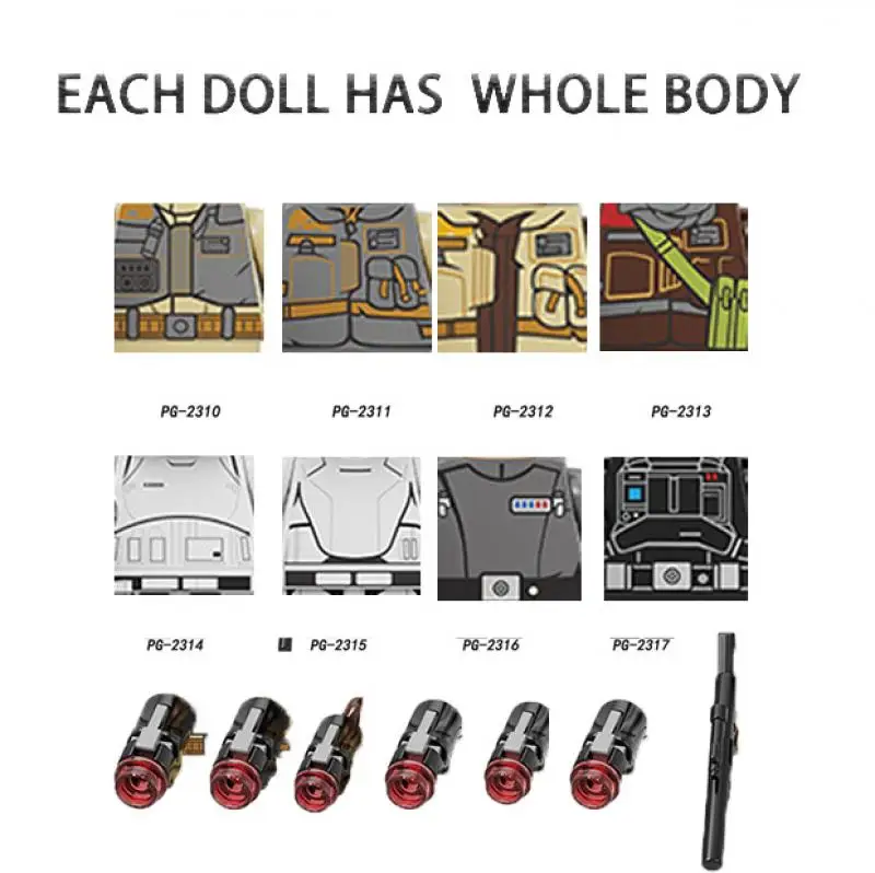 PG8290 Star Space Wars Mini Figures Blocks Bricks Toy's Building Blocks Diy Assembled Model Educational Toys Gifts
PG8290 Star Space Wars Mini Figures Blocks Bricks Toy's Building Blocks Diy Assembled Model Educational Toys Gifts