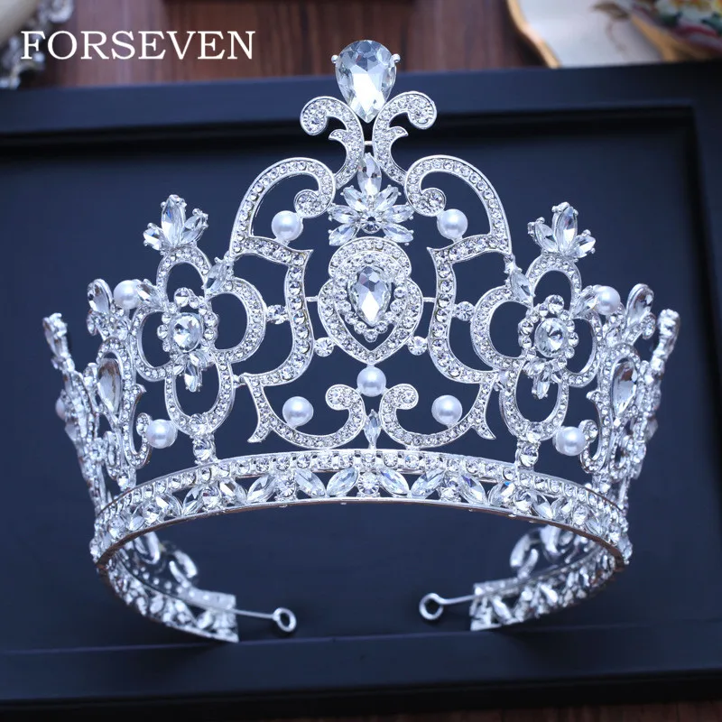 Luxurious Crystal Pearl Tiara Crowns Hair Accessories For Wedding Bride Head Piece King Crown Headdress Wedding Tiara Pearl Hair
Luxurious Crystal Pearl Tiara Crowns Hair Accessories For Wedding Bride Head Piece King Crown Headdress Wedding Tiara Pearl Hair