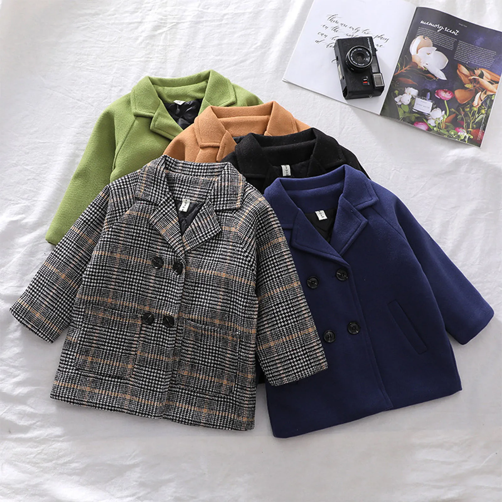 Winter Coat Fall Woolen Pocket Double Breasted Pattern With Spring Children Outwear 2-7yrs For Decoration Fashion Girls Plaid
Winter Coat Fall Woolen Pocket Double Breasted Pattern With Spring Children Outwear 2-7yrs For Decoration Fashion Girls Plaid