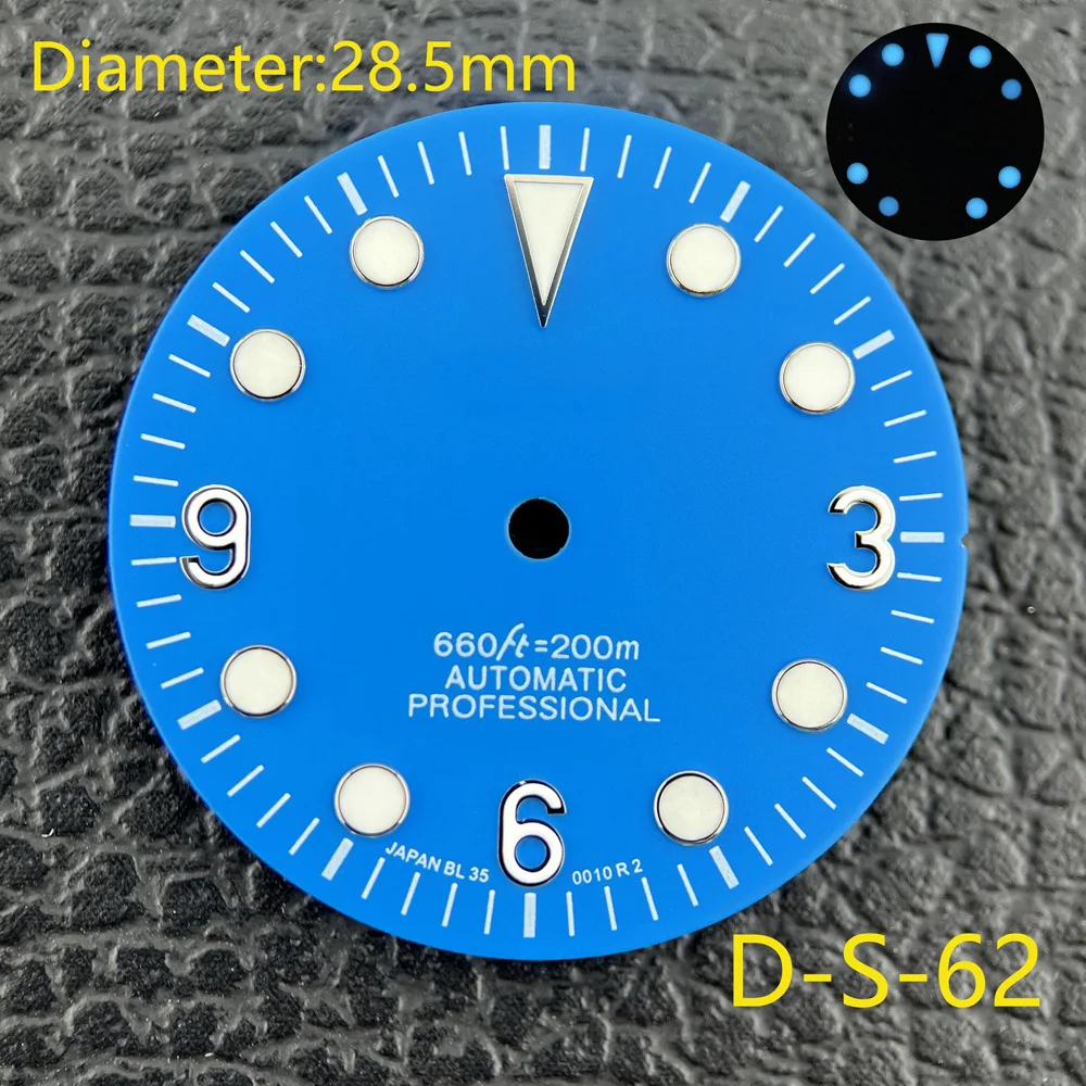 Blue Luminous Watch NH35 Dials 28.5MM Surface Replacement for Automatic Movement
Blue Luminous Watch NH35 Dials 28.5MM Surface Replacement for Automatic Movement