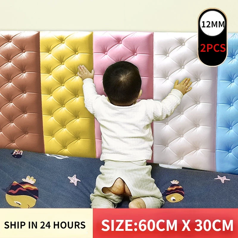 2pcs Thick 12mm 3D Self-adhesive Xpe Foam Bumper Wall Stickers Bedroom Child Back Cushion Bedside Soft Package Home Decoration
2pcs Thick 12mm 3D Self-adhesive Xpe Foam Bumper Wall Stickers Bedroom Child Back Cushion Bedside Soft Package Home Decoration