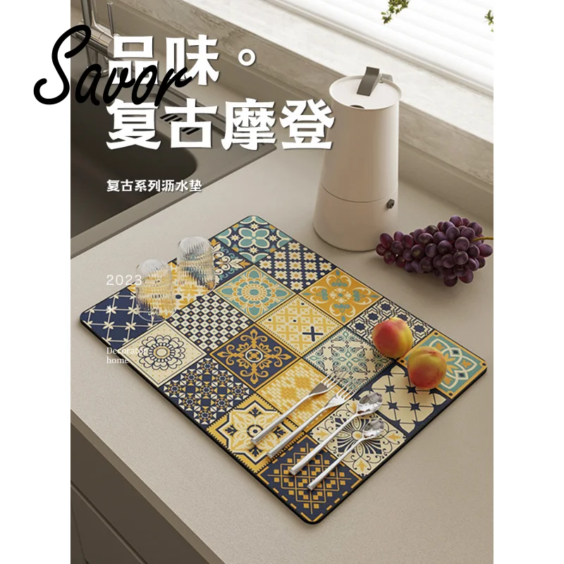 Drain Pad Kitchen Dish Drying Mat Rugs Absorbent Drainer Mat Kitchen Sink Mat Cup Bottle Rug Tableware Dinnerware Placemat 매트
Drain Pad Kitchen Dish Drying Mat Rugs Absorbent Drainer Mat Kitchen Sink Mat Cup Bottle Rug Tableware Dinnerware Placemat 매트