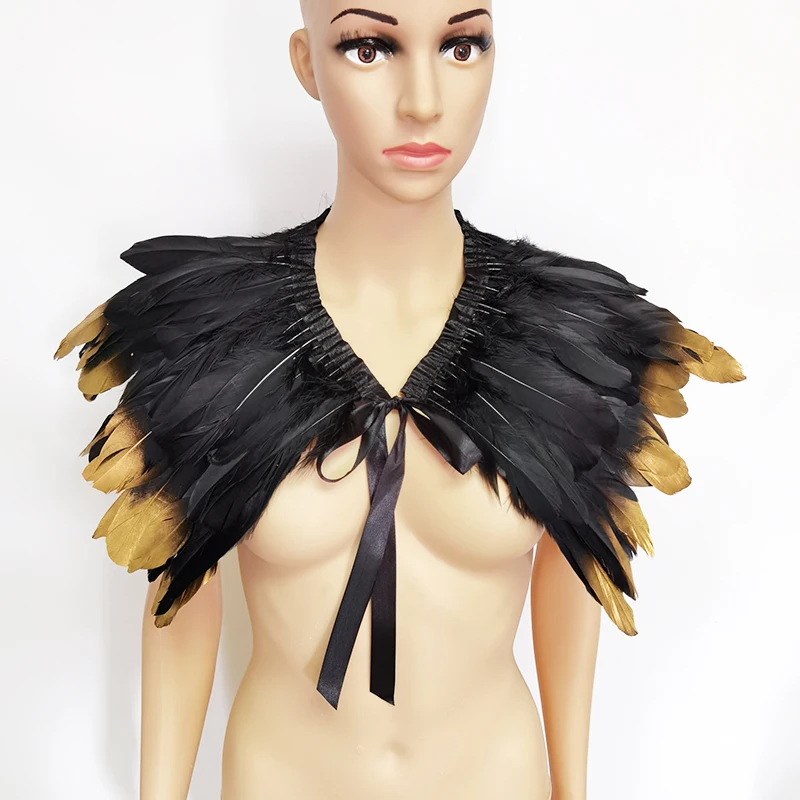 Punk Gothic Feather Cape Shoulder Wrap Victorian Cosplay Feather Shawl Fake Collar Party Halloween Performance Show DIY Clubwear
Punk Gothic Feather Cape Shoulder Wrap Victorian Cosplay Feather Shawl Fake Collar Party Halloween Performance Show DIY Clubwear