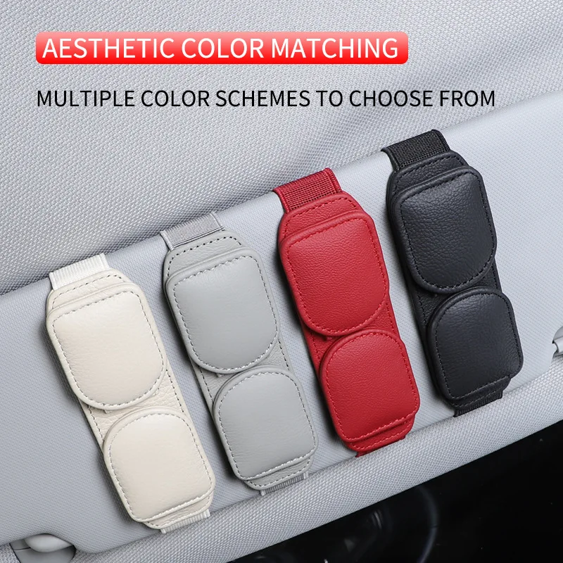 Multifunction Car Sun Visor Glasses Holder Leather Sunglasses Card Ticket Clip Universal Eyeglasses Box Car Interior Accessories
Multifunction Car Sun Visor Glasses Holder Leather Sunglasses Card Ticket Clip Universal Eyeglasses Box Car Interior Accessories