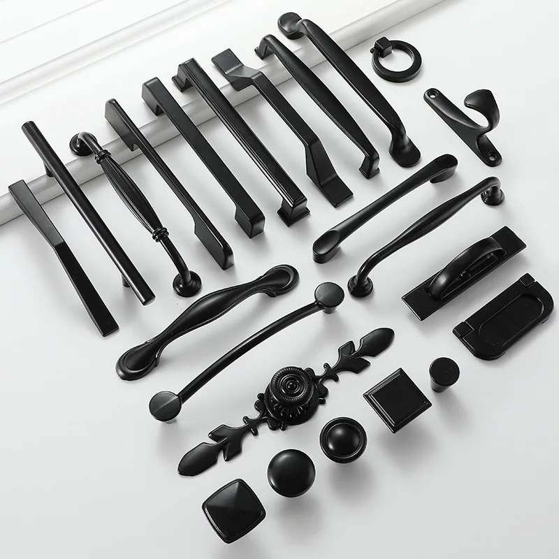 Cabinet Drawer Handle American Black Closet Door Handle Modern Simple European Sand Black Aluminum Handle Kitchen Cabinets
Cabinet Drawer Handle American Black Closet Door Handle Modern Simple European Sand Black Aluminum Handle Kitchen Cabinets