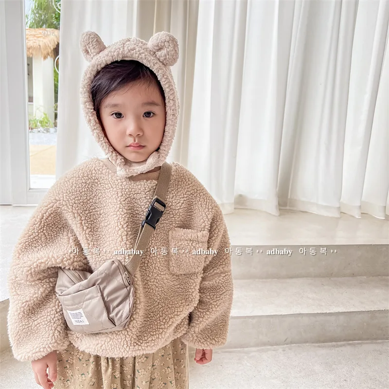 Новинка 2022, детская теплая толстовка с длинным рукавом, однотонная Повседневная Толстовка для девочек, модный Детский Зимний пуловер из ове...
Новинка 2022, детская теплая толстовка с длинным рукавом, однотонная Повседневная Толстовка для девочек, модный Детский Зимний пуловер из ове...