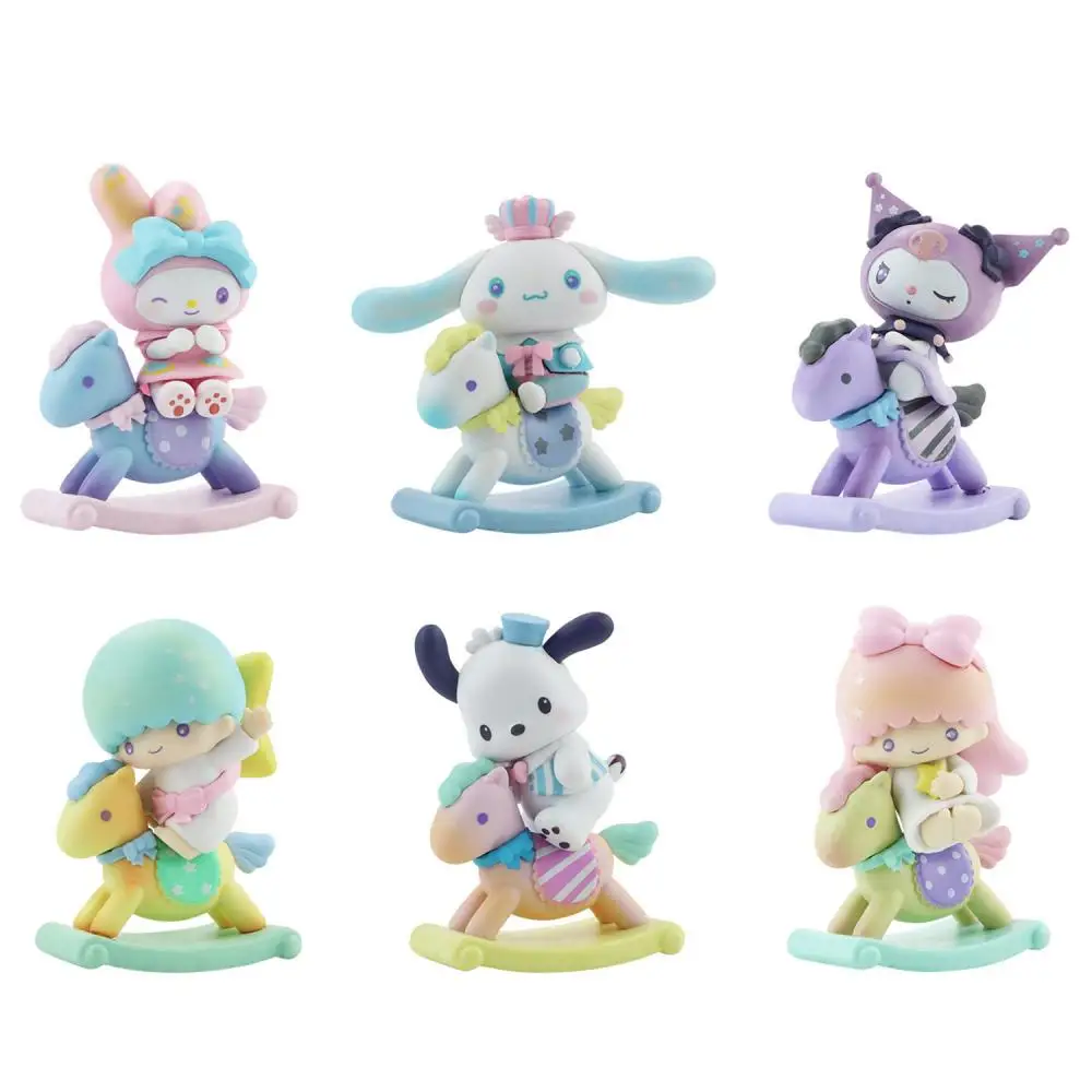 Sanrio Wooden Horse Series Anime Figure Doll Model Toy Kuromi Cinnamoroll Melody Q Version Model Ornaments Twisted Eggs Toys
Sanrio Wooden Horse Series Anime Figure Doll Model Toy Kuromi Cinnamoroll Melody Q Version Model Ornaments Twisted Eggs Toys