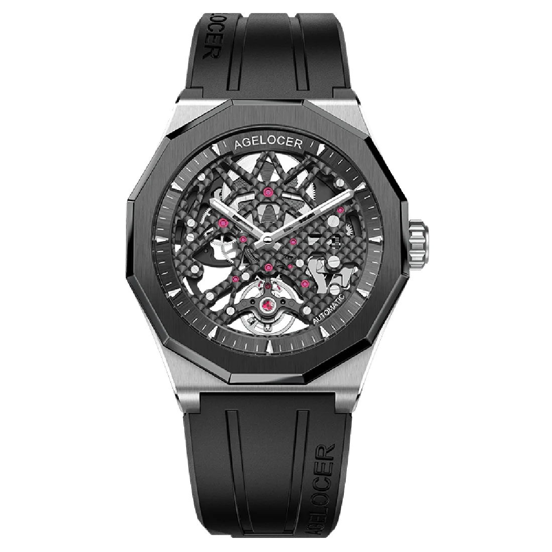 AGELOCER Skeleton Watches Mechanical Automatic Watch Men Sapphire Two Tone Black Sport Power Reserve Wrist Watch Relojes Hombre
AGELOCER Skeleton Watches Mechanical Automatic Watch Men Sapphire Two Tone Black Sport Power Reserve Wrist Watch Relojes Hombre