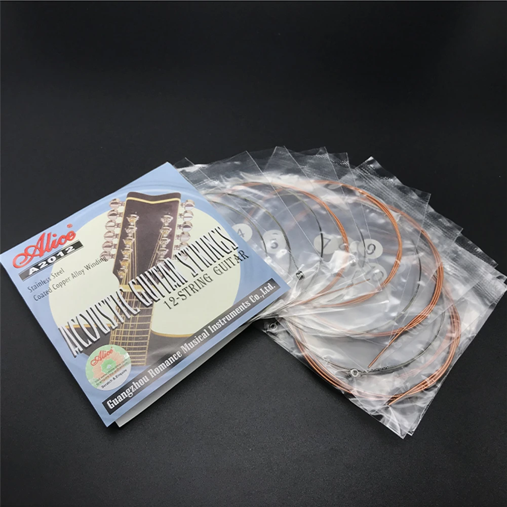 Alice A2012 12 Strings Acoustic Guitar String Set Steel Copper Alloy Winding 010-026 Stainless Steel Core Coated Copper Alloy
Alice A2012 12 Strings Acoustic Guitar String Set Steel Copper Alloy Winding 010-026 Stainless Steel Core Coated Copper Alloy