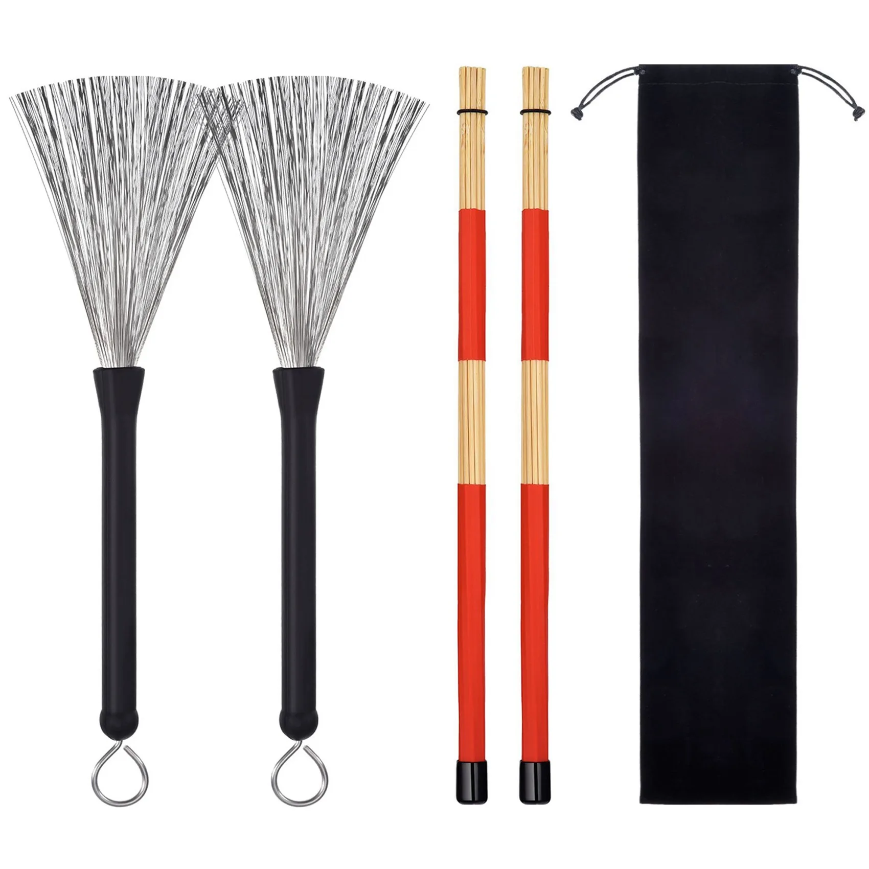 1 Pair Drum Brushes Retractable Wire Brushes Drums Drum Sticks Brush + 1 Pair Rods Drum Brushes Sticks Drum Stick Set
1 Pair Drum Brushes Retractable Wire Brushes Drums Drum Sticks Brush + 1 Pair Rods Drum Brushes Sticks Drum Stick Set