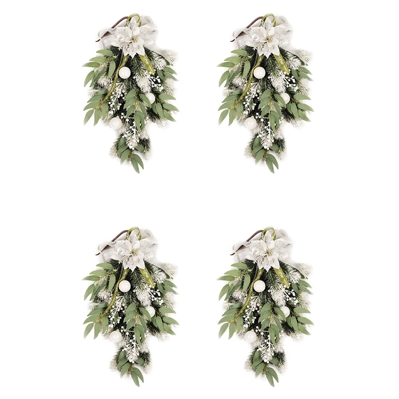 4X Artificial Christmas Teardrop Swag With Berry, Flower And Ball Ornaments For Front Door Indoor & Outdoor
4X Artificial Christmas Teardrop Swag With Berry, Flower And Ball Ornaments For Front Door Indoor & Outdoor