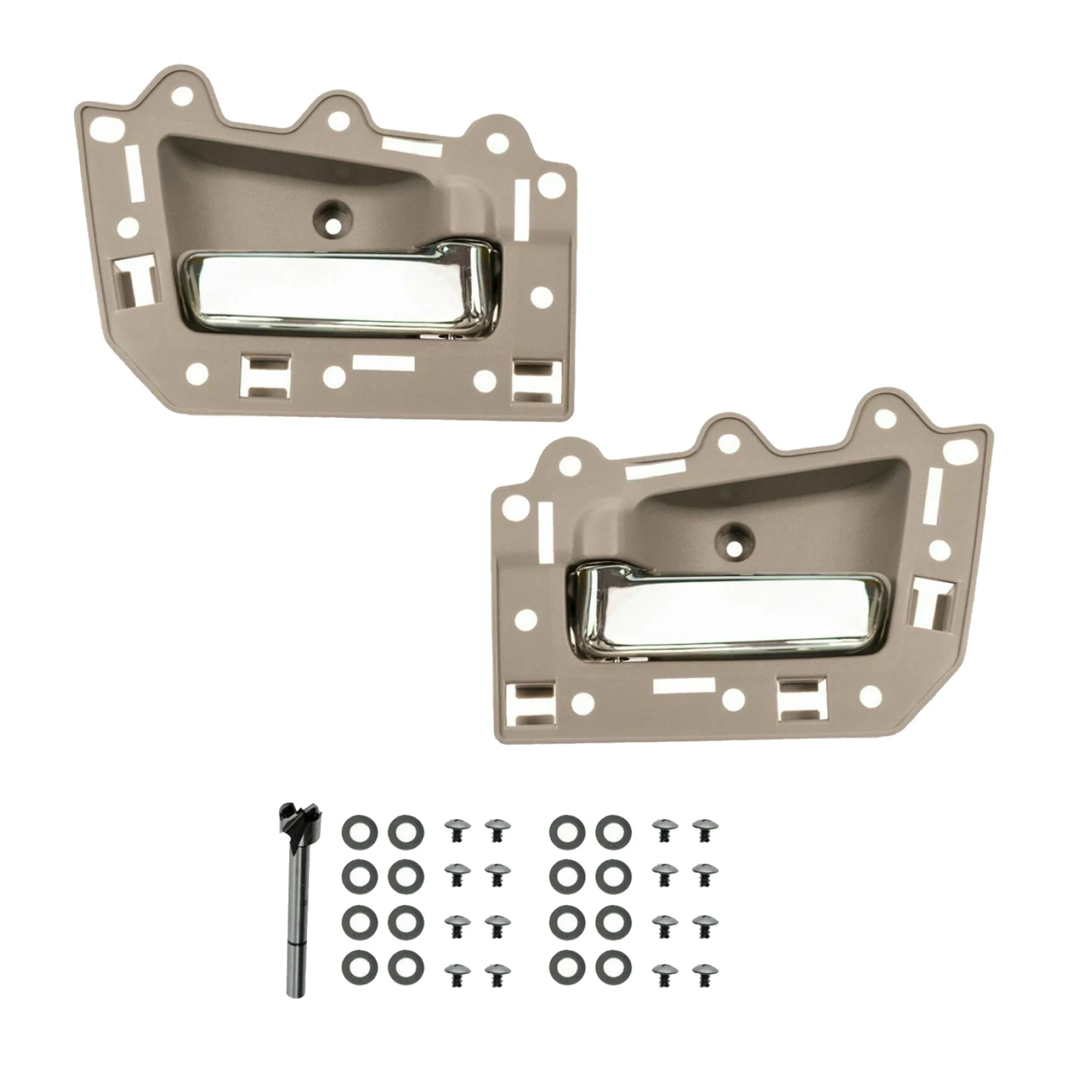 2Pcs Rear Left & Right Inside Interior Door Handle Set for 2005-2011 Jeep Grand Cherokee Beige & Chrome
2Pcs Rear Left & Right Inside Interior Door Handle Set for 2005-2011 Jeep Grand Cherokee Beige & Chrome