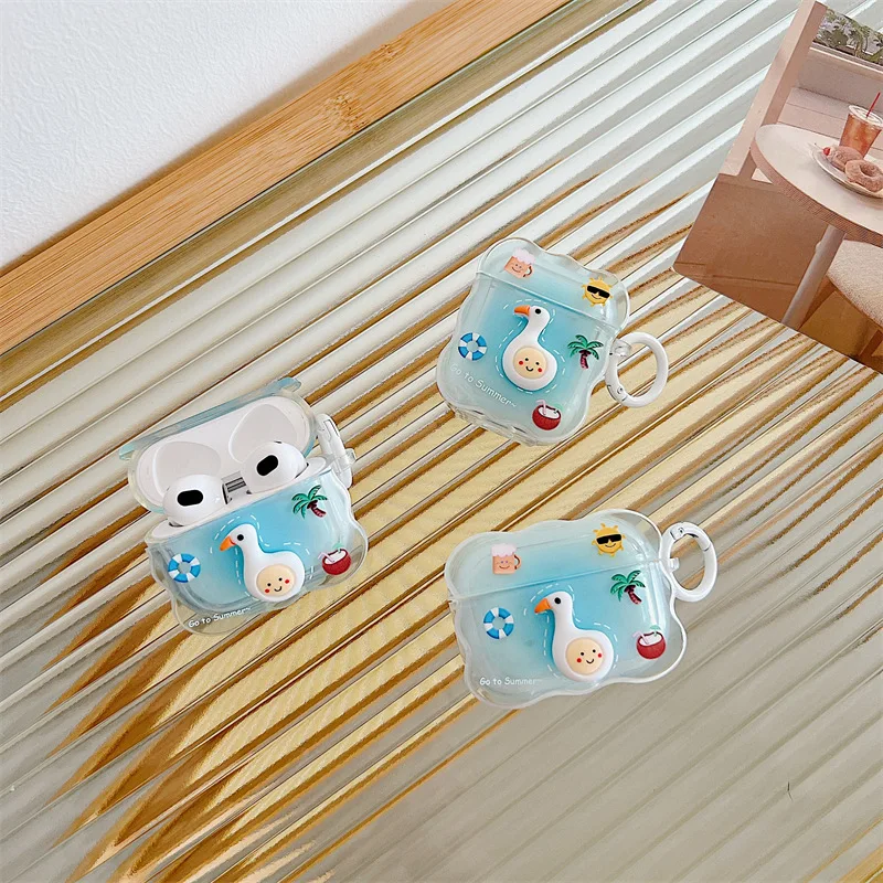Summer 3D Cartoon Duck Case for AirPods 1 2 3 Pro Case Cover Bluetooth Earbuds Charging Box Protective Cases for Airpods Case
Summer 3D Cartoon Duck Case for AirPods 1 2 3 Pro Case Cover Bluetooth Earbuds Charging Box Protective Cases for Airpods Case