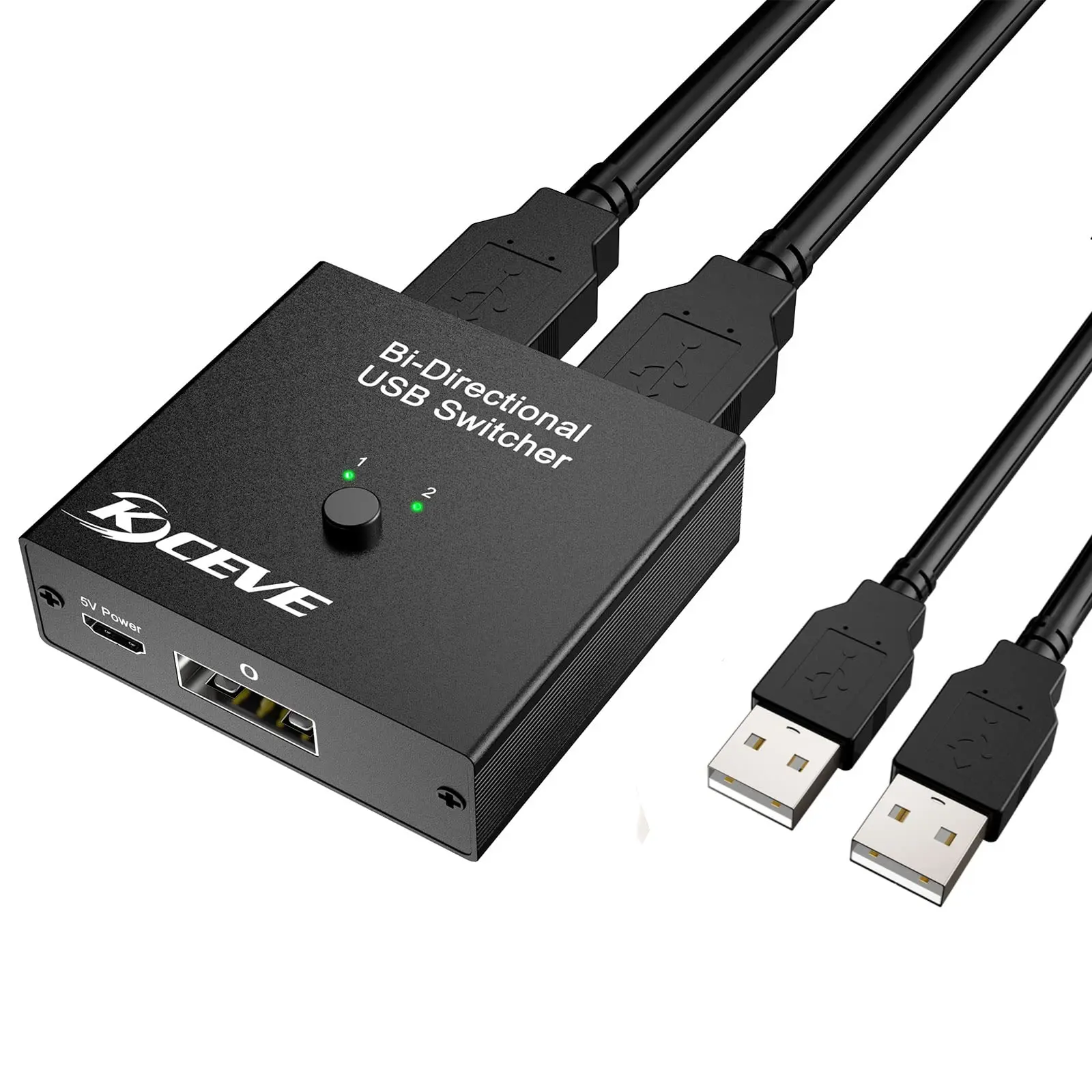 

Bi-Directional USB 2.0 Switcher 2 In 1 Out Or Out, KVM Switch For Computers Share Keyboard, Mouse, Scanner, Printer