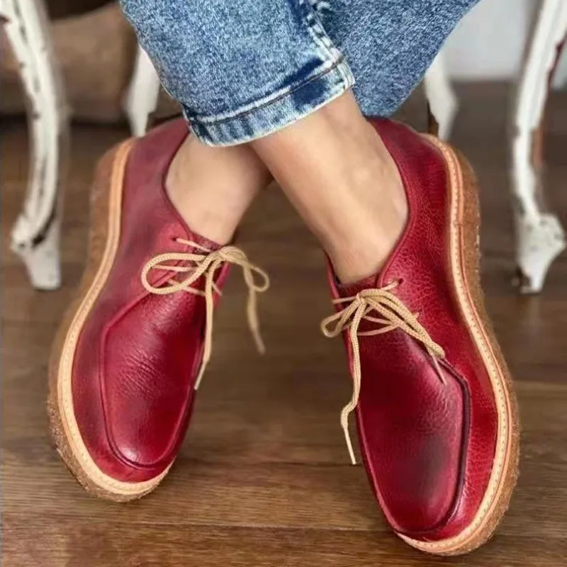 Women Flat Shoes Casual Women Shoes Flat Lace Up Soft Sole Solid Color Oxford Women's Casual Loafers Low Top Round Women Shoes
Women Flat Shoes Casual Women Shoes Flat Lace Up Soft Sole Solid Color Oxford Women's Casual Loafers Low Top Round Women Shoes