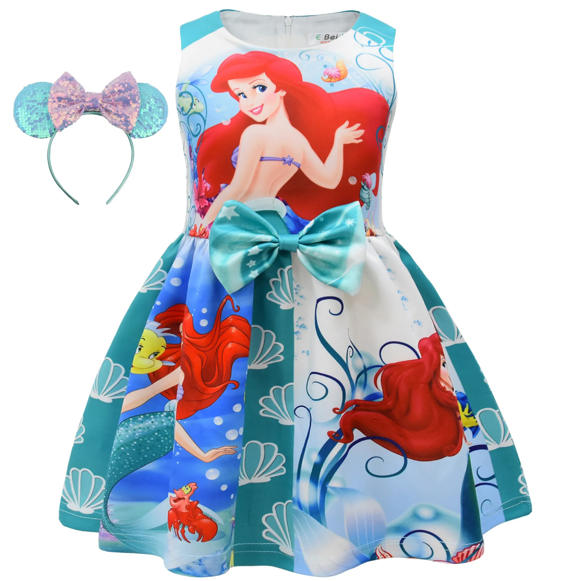 Children Anime Mermaid Print Summer Dress Sweet Bow Gown Party Dresses Flower Girl Christmas Ball Gown
Children Anime Mermaid Print Summer Dress Sweet Bow Gown Party Dresses Flower Girl Christmas Ball Gown
