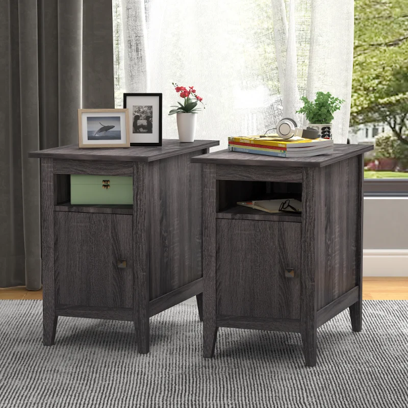 Set of 2 Nightstand for Bedroom Living Room 1-Drawer Wooden End Table Bedside Table Home&Kitchen Storage Cabinet-Cement Gray
Set of 2 Nightstand for Bedroom Living Room 1-Drawer Wooden End Table Bedside Table Home&Kitchen Storage Cabinet-Cement Gray
