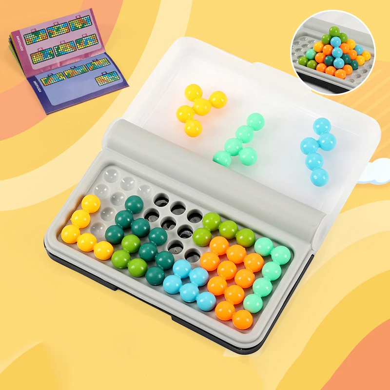 120 Challenges IQ 3D Puzzle Board Game Classic Pyramid Plate Pearl Logical Mind For Children Pyramid Beads Montessori Toys Gifts
120 Challenges IQ 3D Puzzle Board Game Classic Pyramid Plate Pearl Logical Mind For Children Pyramid Beads Montessori Toys Gifts