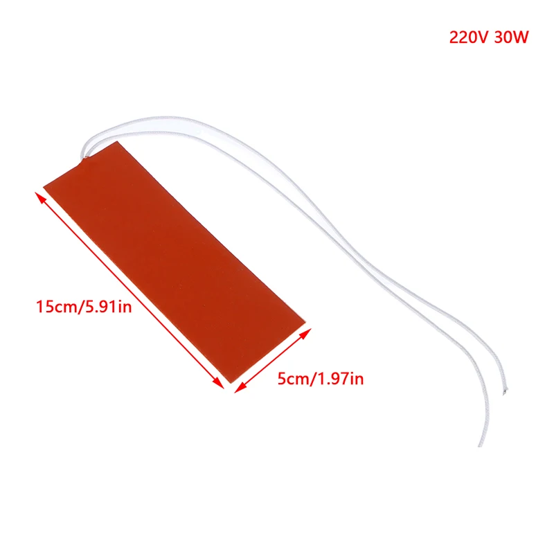 

30W 220V Engine Oil Tank Silicone Waterproof Heater Pad Universal Fuel Tank Water Tank Rubber Heating Mat Warming Accessories