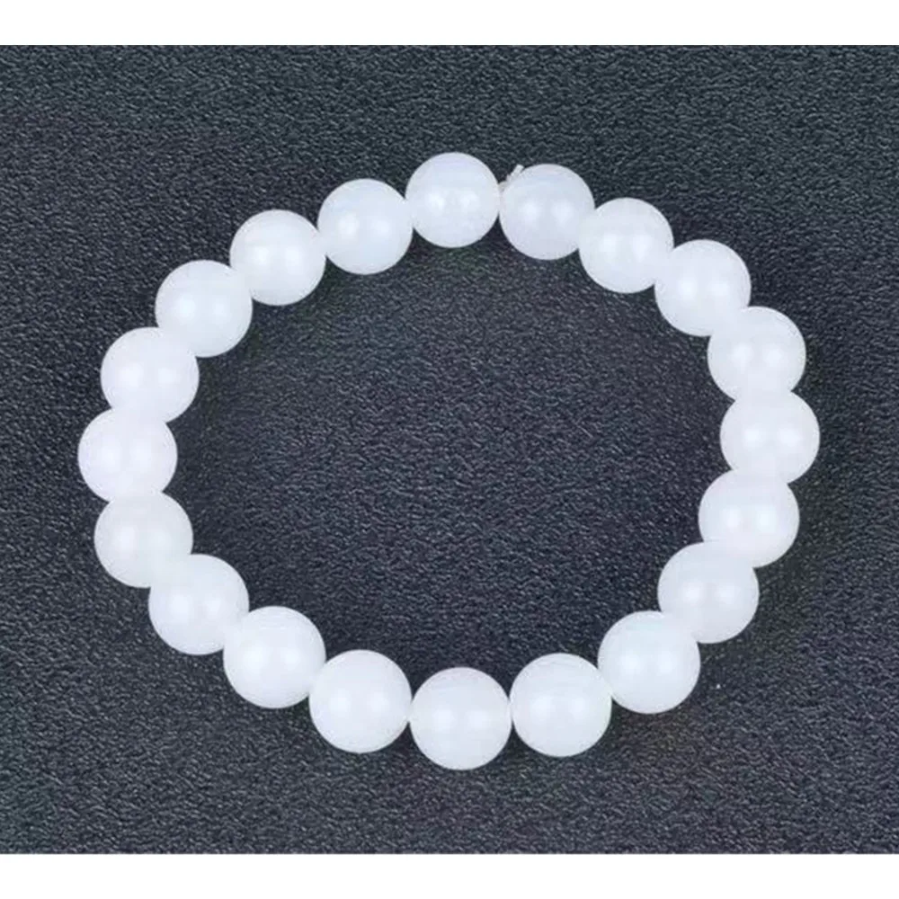 New Genuine Natural White-Jade Bracelet Women Men Round Jade Stone Bead Elastic-Beaded Handring Bangle Accessories Fine Jewelry
New Genuine Natural White-Jade Bracelet Women Men Round Jade Stone Bead Elastic-Beaded Handring Bangle Accessories Fine Jewelry